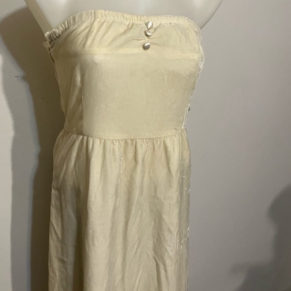 Tulle M vanilla velvety sleeveless dress